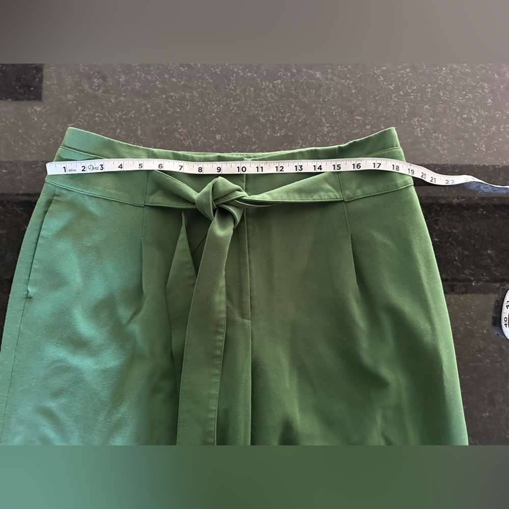 Boden Ketton Kelly Green Self Belt Trousers Pants Sz 14L thick fabric colorful - Picture 6 of 9